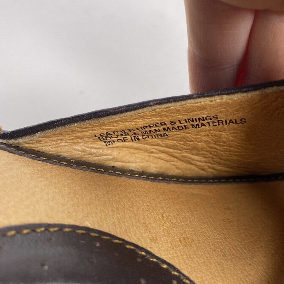 Born Concepts Sz 7 Womens Dark brown Leather Wedge Slip On Sandals - Picture 9 of 10